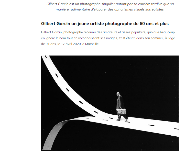 Gilbert Garcin présentation à la découverte d'un photographe